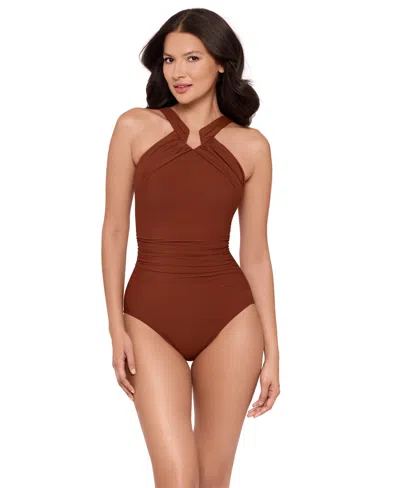 Miraclesuit Rock Solid Aphrodite One-piece Swimsuit In Brown