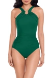 Miraclesuit Rock Solid Aphrodite One-piece Swimsuit In Malachite Green