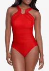 Miraclesuit Rock Solid Aphrodite One-piece Swimsuit In Red