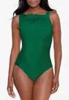 Miraclesuit Rock Solid Avra Underwire One-piece Swimsuit In Green