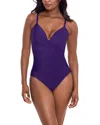 Miraclesuit Rock Solid Captivate Underwire One-piece In Purple
