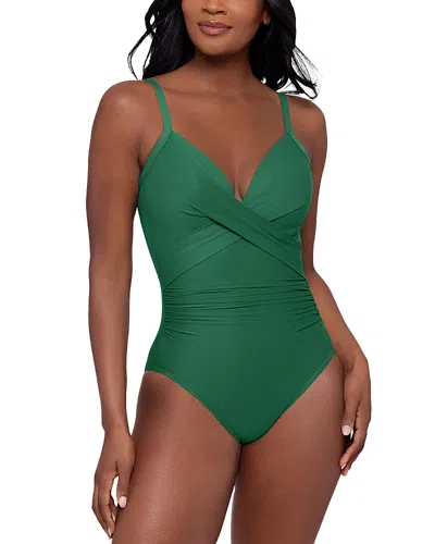 Miraclesuit Rock Solid Captivate One Piece Swimsuit In Green