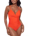 Miraclesuit Rock Solid Captivate One Piece Swimsuit In Orange