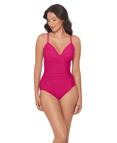 Miraclesuit Rock Solid Captivate One-piece Swimsuit In Rosso