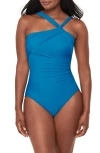 Miraclesuit ® Rock Solid Europa One-piece Swimsuit In Blue