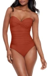 MIRACLESUIT ROCK SOLID MADRID BANDEAU ONE-PIECE SWIMSUIT