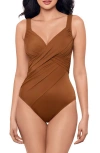 Miraclesuit Women's Rock Solid Revele Underwire One-piece Swimsuit In Bronze