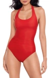 Miraclesuit Rock Solid Utopia One Piece Swimsuit In Red