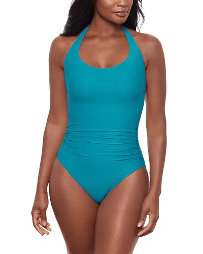 Miraclesuit Rock Solid Utopia One Piece Swimsuit In Blue