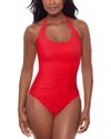 Miraclesuit Rock Solid Utopia One Piece Swimsuit In Red