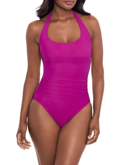 Miraclesuit Rock Solid Utopia Underwire One-piece In Purple