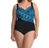 Miraclesuit Rockin' Moroccan Plus Size Sanibel Underwire One Piece Swimsuit In Blue In Blue