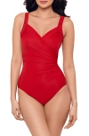 Miraclesuit Dd Cup Sanibel Ruched One Piece Swimsuit In Cayenne Red