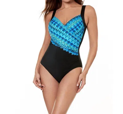 Miraclesuit Sanibel Surplice Underwire One Piece Swimsuit In Cabana Chic In Multi