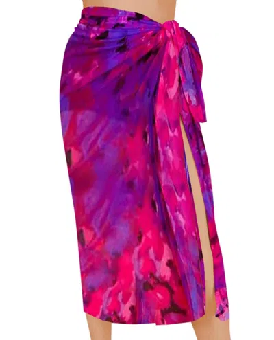 Miraclesuit Scarf Pareo Cover Up In Floral Cascade