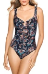 Miraclesuit Scotch Floral Siren One-piece Swimsuit In Blk/multi