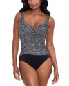 Miraclesuit Selenite Escape Layered One Piece Swimsuit In Black