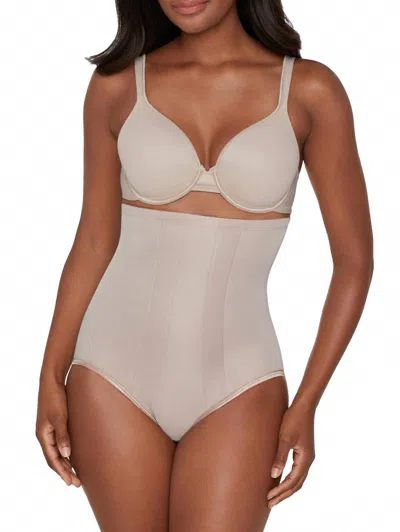 Miraclesuit Shape With Edge Hi-waist Brief In Stucco In Multi