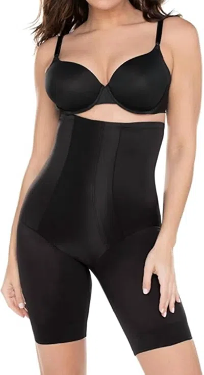 Miraclesuit Shape With Edge Hi-waist Long Leg Shorts In Black