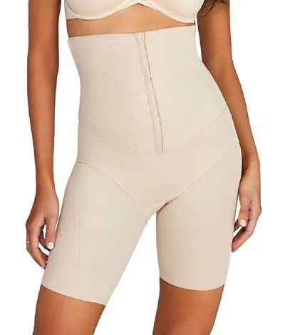 Miraclesuit Shapewear Inches Off Waist Cinching Thong In Nude In Neutral