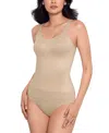 Miraclesuit Shapewear Women's Comfy Curves Scoop Neck Shaping Tank 2513 In Warm Beige