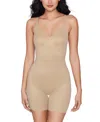 Miraclesuit Women's Modern Miracle Thigh Slimmer Bodysuit 2562 In Warm Beige
