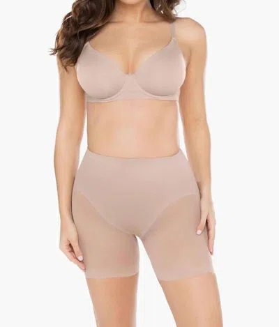 Miraclesuit Sheer Shaping Rear Lifting Boy Short In Stucco In Brown