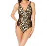 Miraclesuit Skin City Sonatina One Piece In Brown In Animal Print