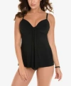 Miraclesuit So Riche Marina Underwire Tankini Top Bottoms In Black