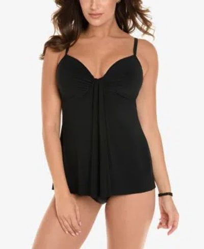 Miraclesuit So Riche Marina Underwire Tankini Top Bottoms In Black