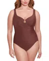 Miraclesuit Solid Escape One-piece In Burgundy