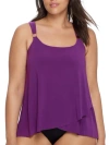 Miraclesuit Solid Razzle Dazzle Underwire Tankini Top In Orchid