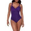 Miraclesuit Rock Solid Captivate Underwire One-piece In Purple