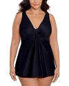 Miraclesuit Solids Marais One Piece Swimdress In Black