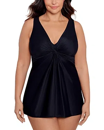 Miraclesuit Solids Marais One Piece Swimdress In Black