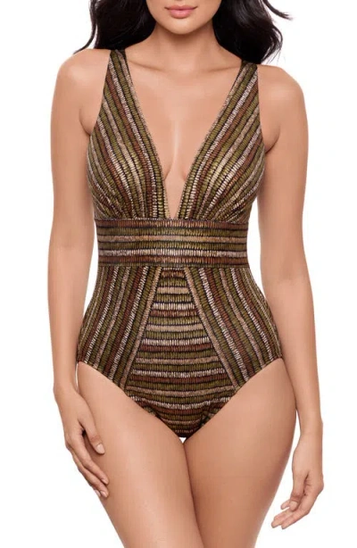 Miraclesuit ® Sparkle Sands Odyssey Plunge One-piece Swimsuit