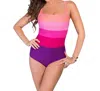 Miraclesuit Spectra Square Neck Underwire One Piece In Fuchsia