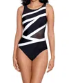 Miraclesuit Spectre Somerpoint One Piece Swimsuit In Black/white