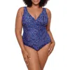 Miraclesuit ® Spotlight Oceanus Abstract Print One-piece Swimsuit In Plum Multi