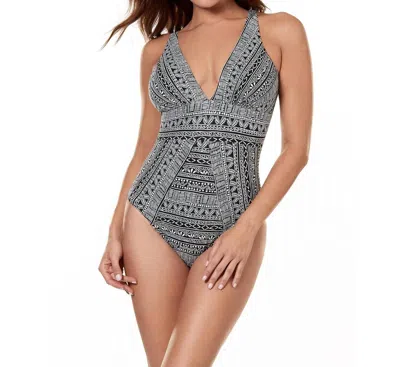 Miraclesuit Stripe Odyssey One Piece Swimsuit In Castaway In Multi