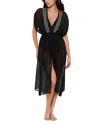 Miraclesuit Swim Cover-up Kimono In Black
