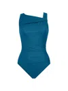 Miraclesuit Swim Women's Avra Twisted One-piece Swimsuit In Blue