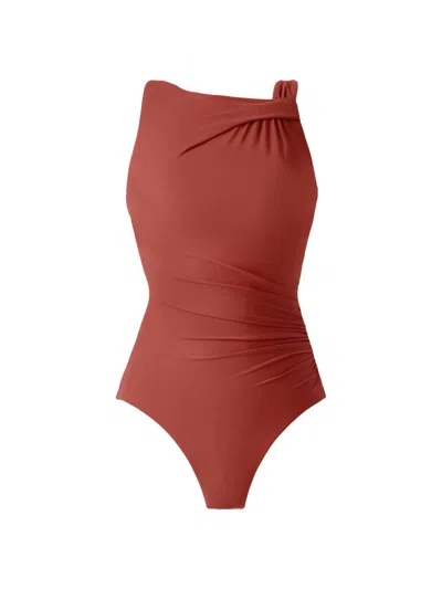 Miraclesuit Swim Women's Avra Twisted One-piece Swimsuit In Brown