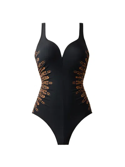 Miraclesuit Swim Women's Costa D'oro Temptress Patterned Swimsuit In Black