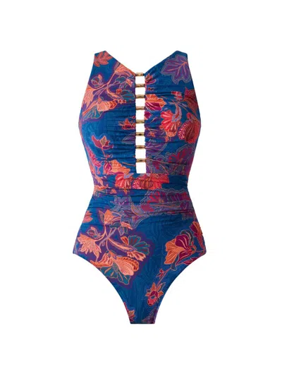 Miraclesuit Swim Women's Decoupage Swizzle Floral Swimsuit In Neutral