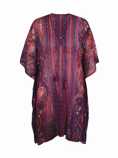 Miraclesuit Swim Women's Dynasty Caftan Coverup In Burgundy