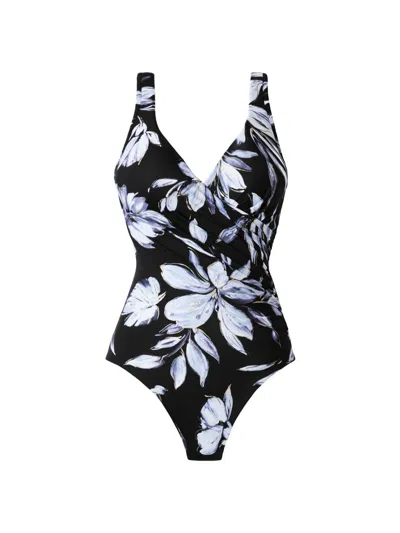 Miraclesuit Swim Women's Fiore Di Luna Floral Wrap One-piece Swimsuit In Multi