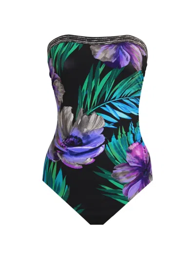 Miraclesuit Swim Women's Flora Aura Avanti One-piece Swimsuit In Black Multi