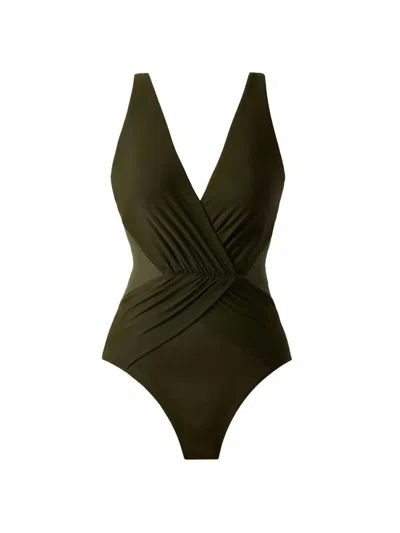 Miraclesuit Swim Women's Illusionists Ibiza Gathered Bodysuit In Green