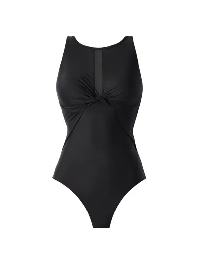Miraclesuit Swim Women's Network News Evoke Gathered One-piece Swimsuit In Black